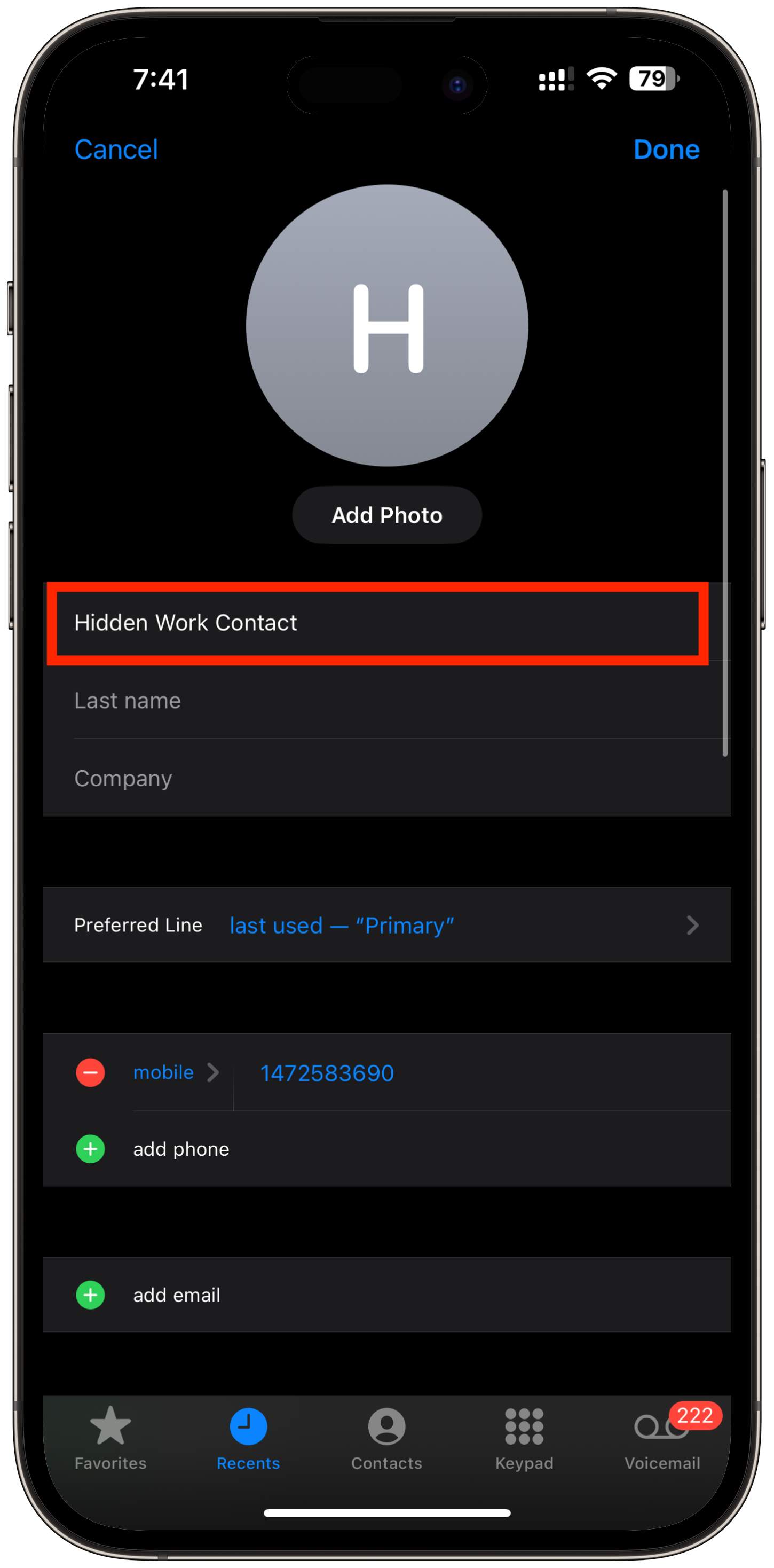How to Hide Contacts on iPhone