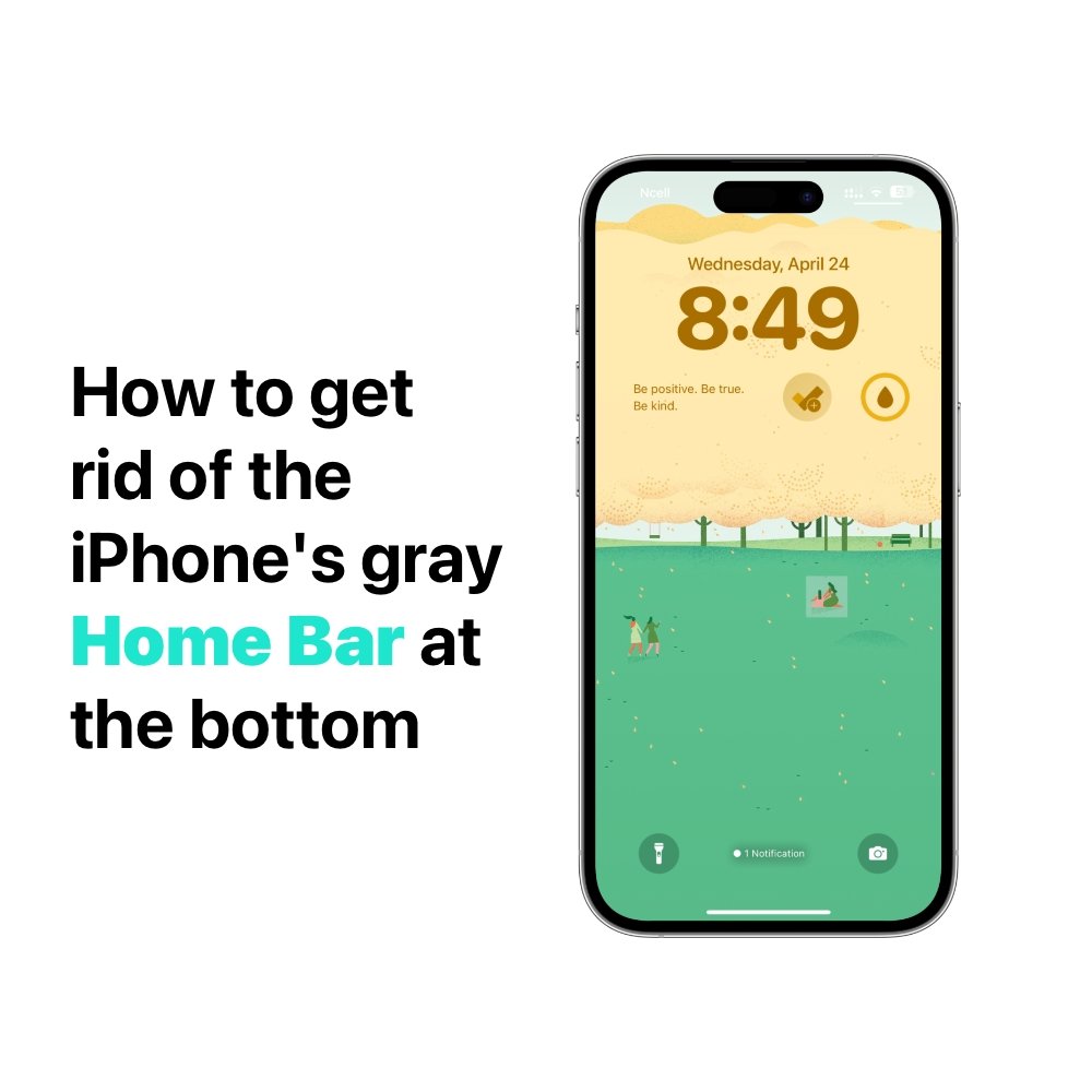 How to get rid of the iPhone's gray Home Bar at the bottom