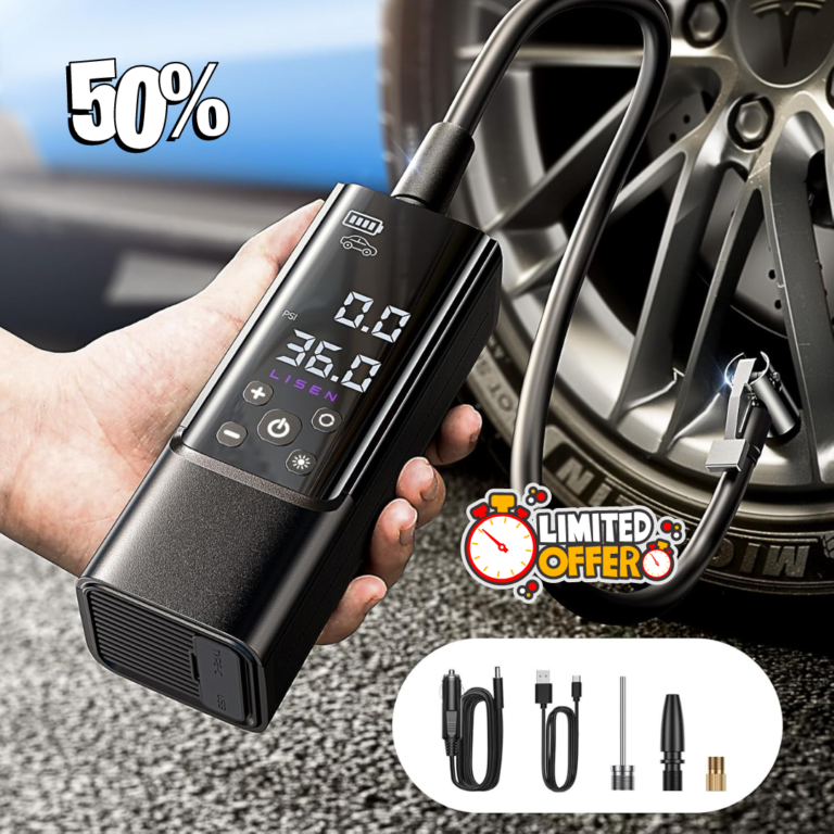 LISEN Tire Inflator Portable Air Compressor for Car